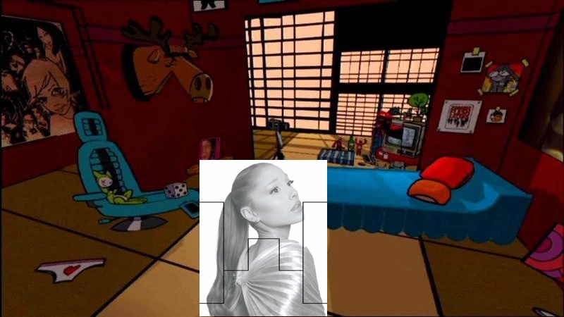 ariana grande in noodle's room